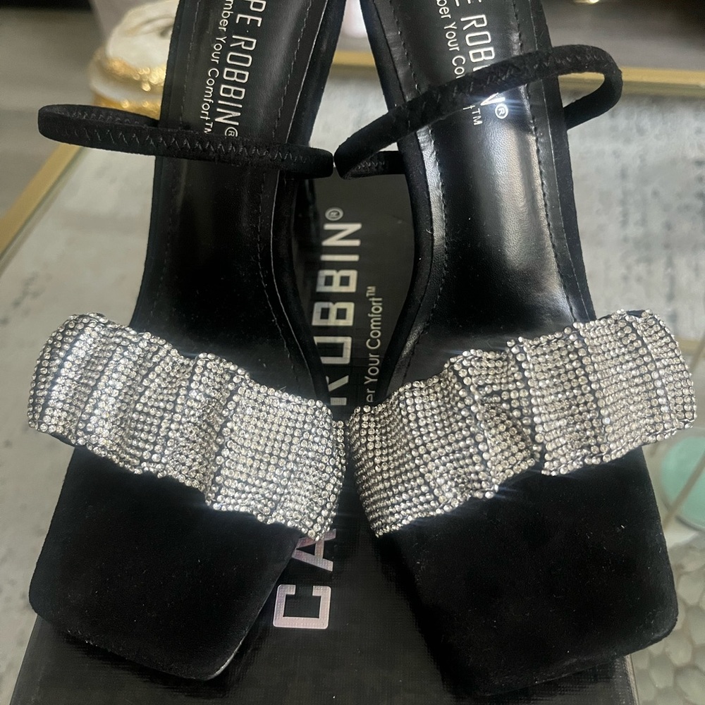DIAMANTE BEDAZZLED HEELED SANDAL